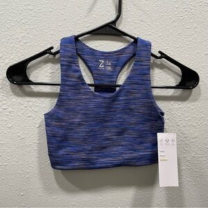 NWT Z By Zella Girl Speed Racer Sports Top Bra Purple Size Small 7/8